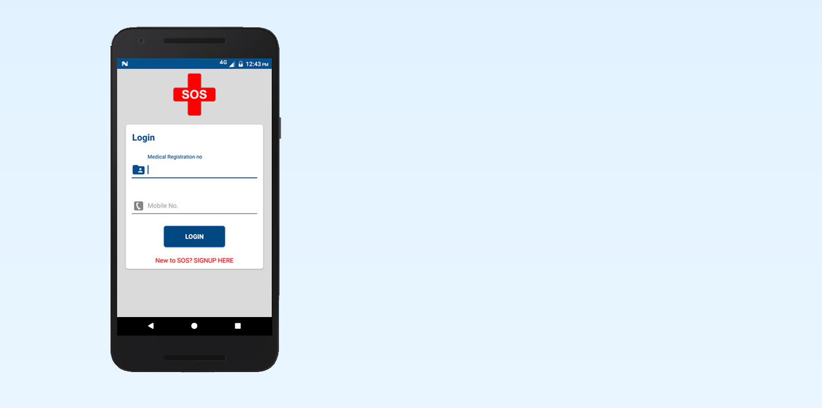 Doctors registration no and mobile no is required to Activate the security APP.