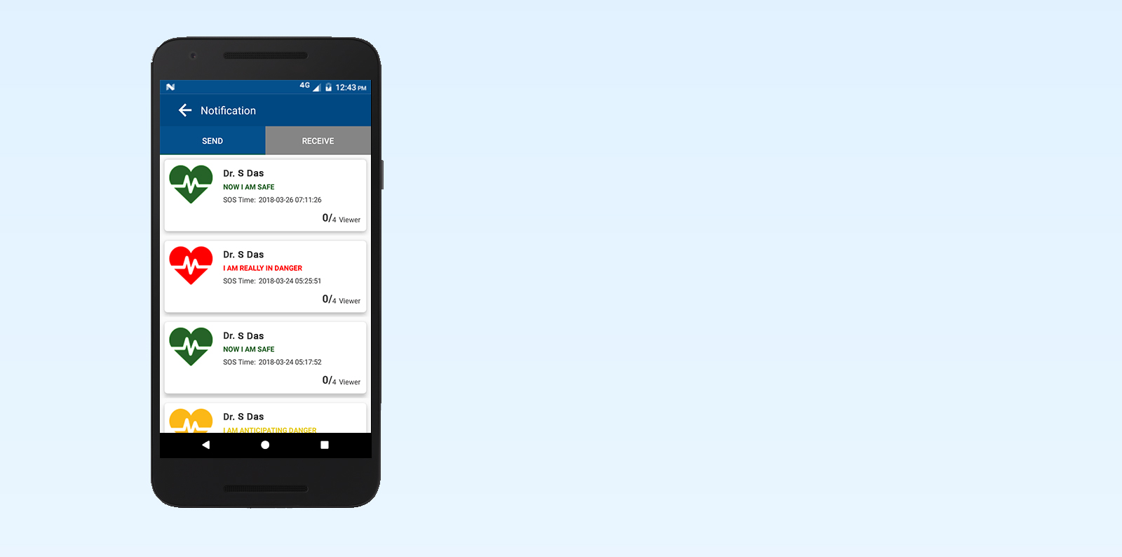 APP is ready to send online notification to the community.