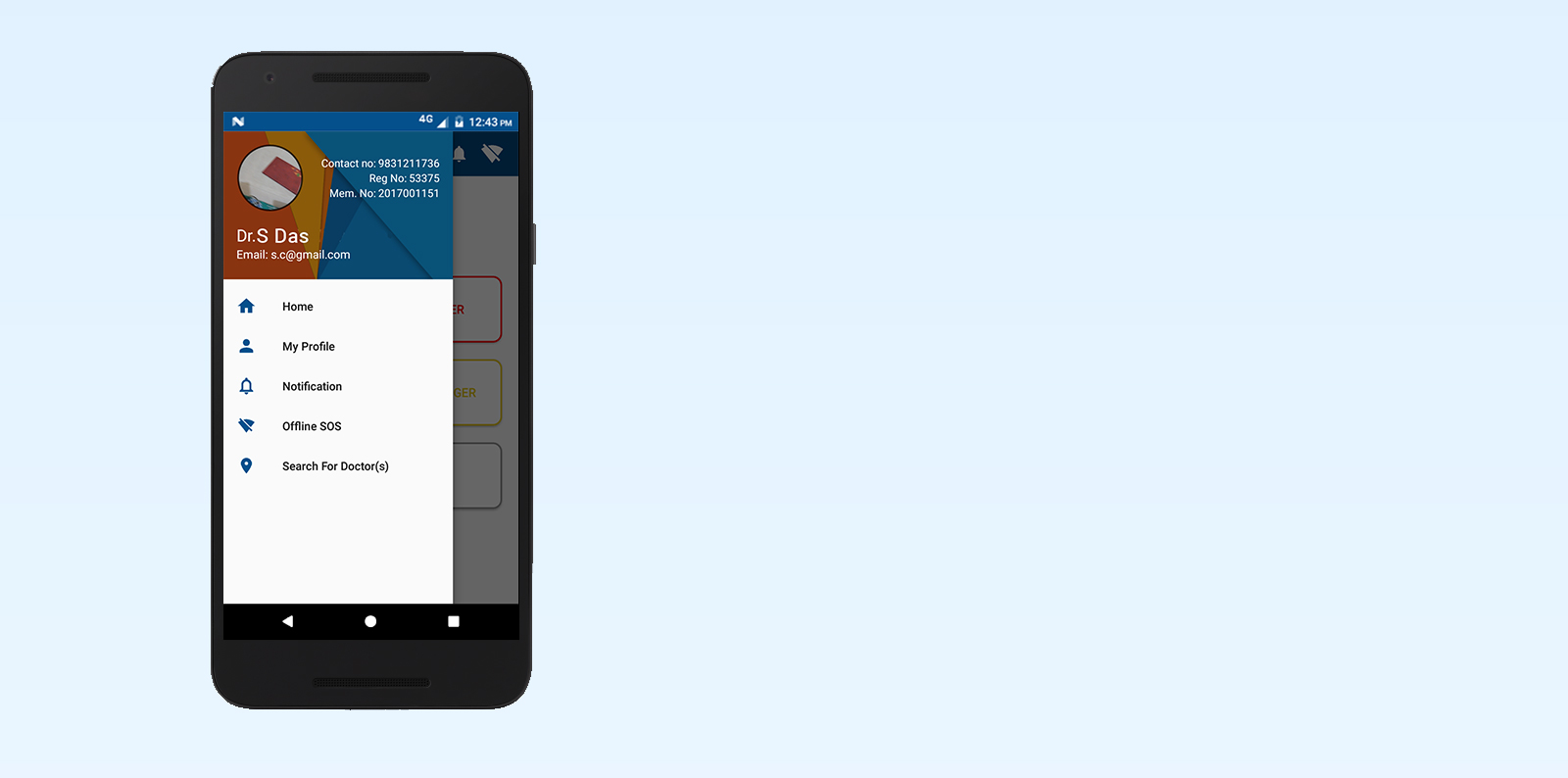 Once List is ready, user can send notification to all offlinemembers. User can also make an emergency call.